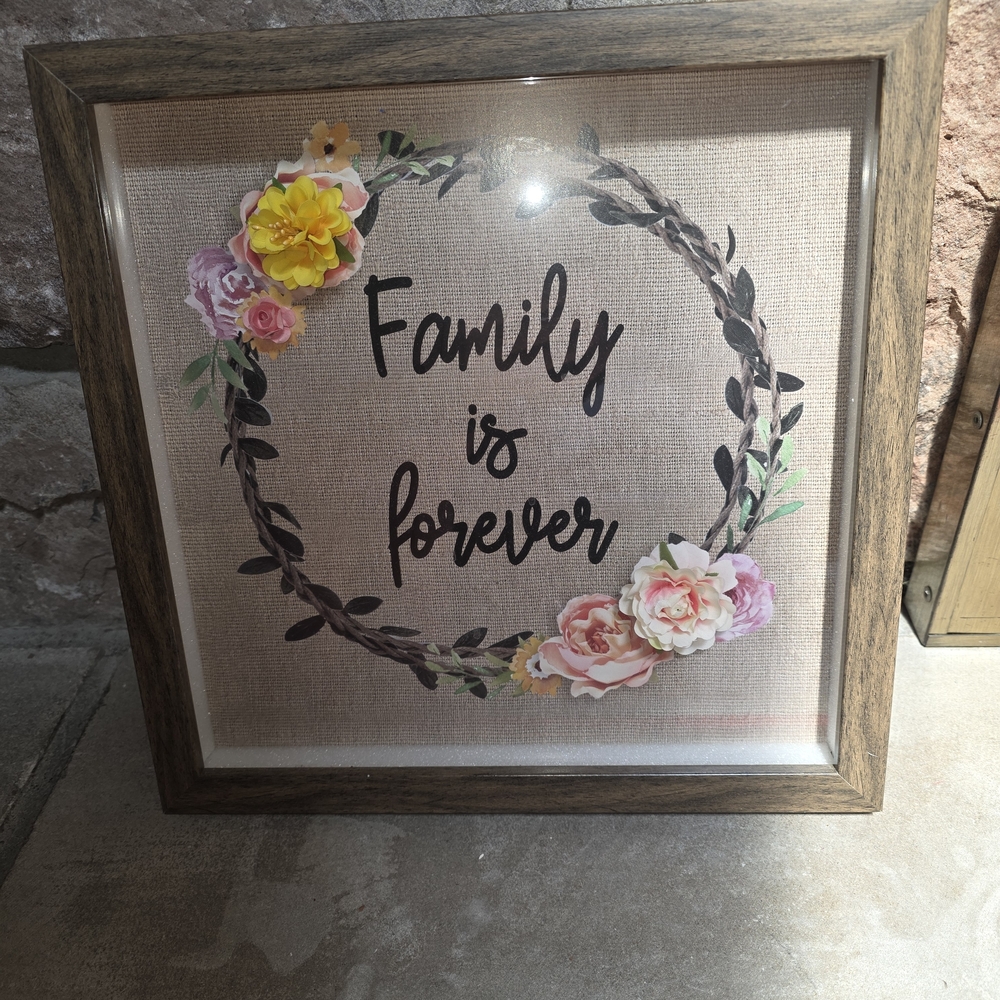 Marshalls Floral Wreath 'Family is Forever' Wall Art